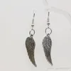 20pairs Angel Wing Dangle Oorbellen Tibetaans Zilver 1,2x0,4 "Heet