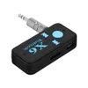 100pcs high quality Bluetooth Receivers Car Kit with Mic Music Wireless Adapter A2DP 3.5mm Stereo Audio Receiver For Phones