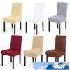 Spandex stretch stol täcker elastisk mjuk mjölk silke tvättbar stol säte för matsal bröllop bankettfest hotell
