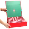 Scatola con copertina rigida di Natale per l'imballaggio presente Il cartone di lusso può essere scatole di imballaggio piatte Scatola di Natale rossa pieghevole per vigilia