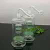 Nya Europa och Americaglass Pipe Bubbler Rökning Pipe Bong Classic Double Sand Core Filtration Glass Water Bottle