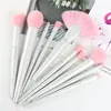 Rainbow Crystal Makeup Brush Set 10PCS 3D Magic Color Big Fan Shape Blush Eyeshadow Concealer Lip Make up Brushes Beauty Tool