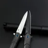 1pcs Ny kullager Flipper Folding Kniv M390 Spjutpunkt Satin / Svart Stenvaskblad CNC Carbon Fiber Handtag EDC Knives