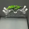 喫煙パイプミニフッハグラスボングカラフルな金属形状透明なスリングショットタイプガラスアダプター