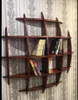 Sala de estar prateleira de parede casa decoração quarto escritório retro multi history rack woodshelf de madeira maciça