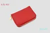 Дизайнерский дизайнерский дизайнер женщин PU Короткие кошельки сцепление сцепление 4 цвета маленькие милые с оранжевой коробкой Dust Bag Card248R