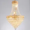 LED Modern Golden Crystal Chandeliers Lights Fixture American Gold Chandelier Restaurant Hotel Hall Dining Living Room Home Indoor Lighting