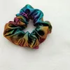 Popolare Lady girl Hair Scrunchy Ring Colore magico Panno laser Fasce elastiche per capelli Intestino crasso Sport Danza Scrunchie Fascia morbida