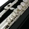 Populär Pearl Alto Flute PFA-206 ES 16 Stängt hål G Tune Sliver pläterad professionell musikinstrument med fodral Gratis frakt