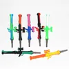 Pipes à fumer en forme de RPG Slicone Nectar kit Portable Concentrate Smoke Pipes avec Titanium Tip Dab Straw Oil Rigs pour pipe à main en cire