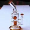 Articulación de 14.5 mm Dab Smoking Hookahs 8 pulgadas de altura de vaso de vidrio Pipas de agua con plataformas de Perc Semilla de Life Percs Percs