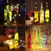 20 LED Solar Wine Bottle Stopper Copper Fairy Strip Wire Outdoor Party Decoration Novelty Night Lamp DIY Cork Light String Christmas