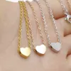 Choker ketting roestvrij staal rose goud zilver sleutelbeen ketting sierlijke hart hanger kettingen voor vrouwen bruiloft sieraden bruidsmeisje geschenken