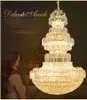 LED Modern Crystal Chandeliers Lights Fixture Big Luxury Crystal Chandelier European American Hotel Hall Lobby Home Inomhusbelysning Dia80cm/100cm