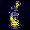 Nowy elektromagnetyczne szkło Colorfu Bong Rura wodna Hookah Lod Catcher Dab Rigle Olejki Miska Downstem Wysokość palenia 18 cm