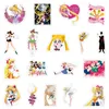 100 pcset Sailor Moon Anime Kleine waterdichte stickers voor doe -het -zelfsticker op koffer bagage laptop fiets skateboard29764222222
