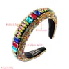 Za barroco Multi Color Cristal Headband para Mulher lindo colorido Rhinestone acolchoado esponja Hairband Mulher Acessórios do partido