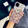 Luxury designer diamond phone cases for iphone11 pro max xs xr 7 8plus Crystal gradient full rhinestone back cover for Samsung S10 plus