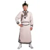 National Stage Wear Mannelijk Lange Robe Mongoolse Kostuum Traditionele Wedding Party Festival Performers Town Folk Dance Clothing