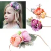 Meninas bebê headband flor crianças acessórios de cabelo infantil faixa de cabelo foto adereços linen floral hairbands para fotografia de menina