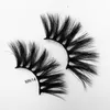 25mm lång tjock mink ögonfransar naturliga 10 stilar med svart låda ett par makeup falska ögonfransar förlängning mink fransar