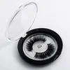 Mink Lashes 3D Silk Protein Mink False Eyelashes Långvarliga fransar Naturliga Mink Eyelashes Round Box Packaging1543457