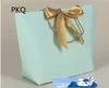 10pcs / lot 21x7x17cm 솔리드 컬러 크래프트 종이 선물 가방 7colors 옷 구두 쇼핑 포장 가방