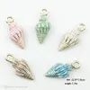 13pcs / lot Náutico Ocea esmalte Sea Starfish Shell Conch Hippocampus encantos colorido Oil gota pendente para acessórios Jóias DIY