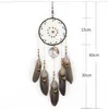 Handmades Dreamcatcher Wind Chimes Handmade Nordic Dream Catcher Net With Feathers Hanging Dreamcatcher Craft Gift Home Decoration LSK255