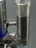 Grå vattenpipa glasvattenrör blå honungskaka perc glas bongs 8.6 tum kvinnliga fog med skål för rökning chicha