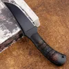 Coltello a lama fissa a caldo Stonewashed 80crv2 Lama nera G10 Maniglia Campo di caccia Sopravvivenza Coltelli tattici dritti Strumenti esterni