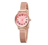 Fashion Quartz assiste a mulheres aço inoxidável cinta azul rosa fivela mecânica marca de pulseira para feminino