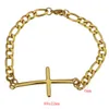 Mode voor Vrouw Mannen Jongens Rvs Sieraden Sets Dropshipping Sieraden Gift Armband Ketting Cross Curb Chain