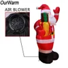 OurWarm Christmas Party Outdoor Inflatable Santa Claus LED Light Figure Toys Garden New Year Decorations 2019 150cm US EU Plug uwd6462014