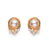 Orecchini per borchie fatti a mano Orecchini perle vintage personalizzati 14K Giolleria semplice oro per donne Gioielli femminili888803735730454
