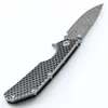 Top Quality Ball Bearing Flipper Folding Knife 440C Drop Point Laser Pattern Blade Stainless Steel Handle Tactical Folding Knives