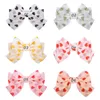 Cute Baby Meninas bowknot Hairpin Com Dot menina Princesa Grande chiffon bowknot Barrette Moda Bonita grampo de cabelo Bow Acessórios 6 cores