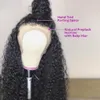 Cabelo humano encaracolado peruca Brazilian Remy Hair Preplucked com cabelo de bebê lace dianteira perucas humanas para mulheres negras onda profunda