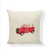 Taie d'oreiller Housses de coussin de Noël Arbre de Noël Taie d'oreiller Housse d'impression de voiture rouge Housse de coussin de canapé Décoration de Noël 2589718