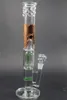 Green Honeycomb and Arm Tree Perc Percolator Glass Water Bongs Hookahs 16Inch Oil Burner Dab Rig