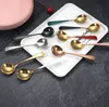 Hot Sale 304 Stainless Steel Round Head Spoon Classic Metal Stirrer Tea Honey Coffee Spoon 4.5*15.5cm