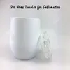 Sublimation 12 oz en forme d'oeuf tasse en acier inoxydable tasse à vin double paroi coquille d'oeuf bouteille à boire blanc isolé vide grand ventre tasse par Express B0021