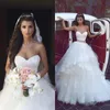 2020 Ballkleid Brautkleider Brautkleid Spitze Applikation Perlen Vestidos de Novia Brautkleid in Übergröße