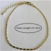Óculos de mulher simples casuais / desportivo ouro prata cor cadeia mulheres tornozle pulseira jóias T200714