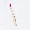 Bamboo Toothbrush Adult Soft Rainbow Environmentally Bamboo Wooden Handle Tooth brush Eco-friendly Toothbrush 11 colors