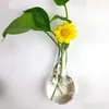 Klar klättring vägg glas blomma vas vatten droppe form luft växter terrarium blomma hängande vaser för jul ornament hem inredning