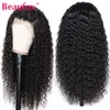 Beaufox Lace Front Human Hair Wigs Deep Wave Wig Pre Plucked Lace Wig With Baby Hair Remy Indian Hair Wigs 150% Density 13x4