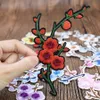 1 Pair Embroidery Plum Patch Badge for Girls Teens Iron on Transfer Embroidery Patch for Clothes Hats Sew Accessories Patches for Skirts