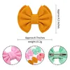 24 pièces enfant filles 4.7 pouces solide Double couche cheveux arc épingle à cheveux pince à cheveux Barrettes doux enfants cheveux accessoires belle HuiLin