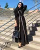 スパンコールボーダーオープンフロントアバヤ着物カーディガン無地女性イスラム教徒のドレス控えめな着用ドバイトルコラマダンイードアバヤIslam1261F